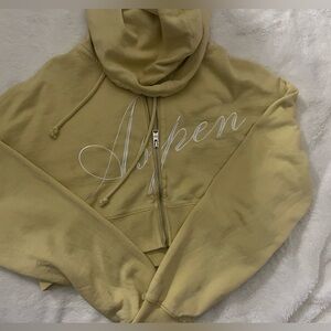 Cropped zip up hoodie